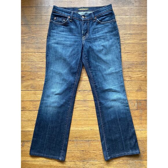DAVID KAHN Jeanswear Distressed Bootcut Denim Jeans sz 2P - Picture 1 of 9
